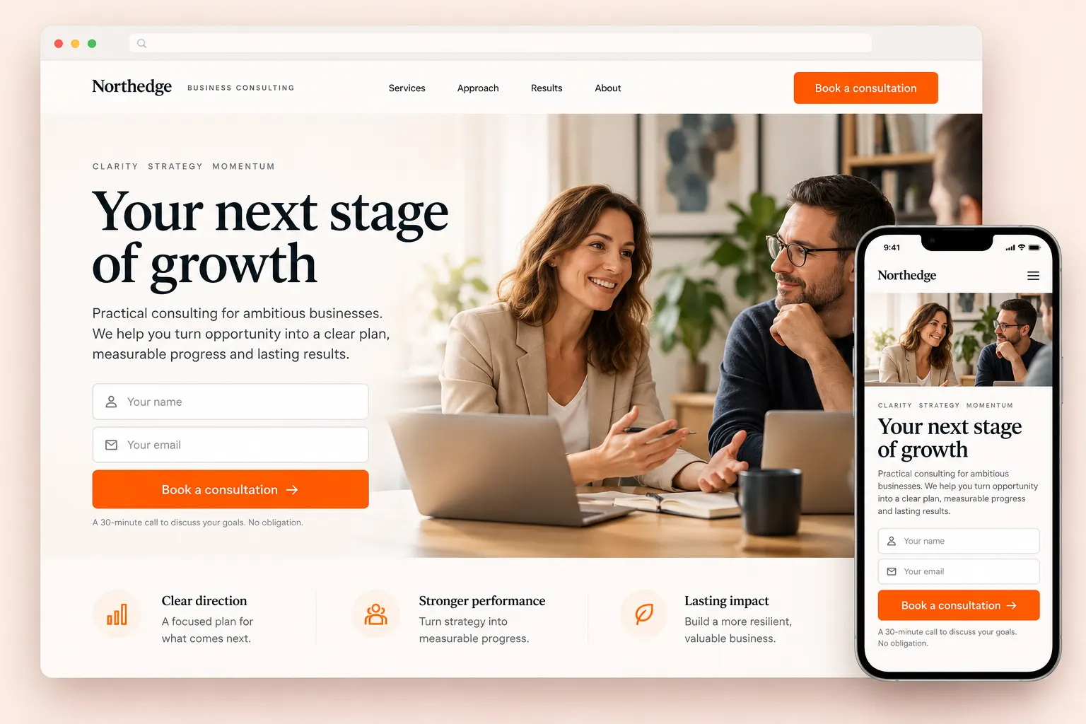 Business website project preview
